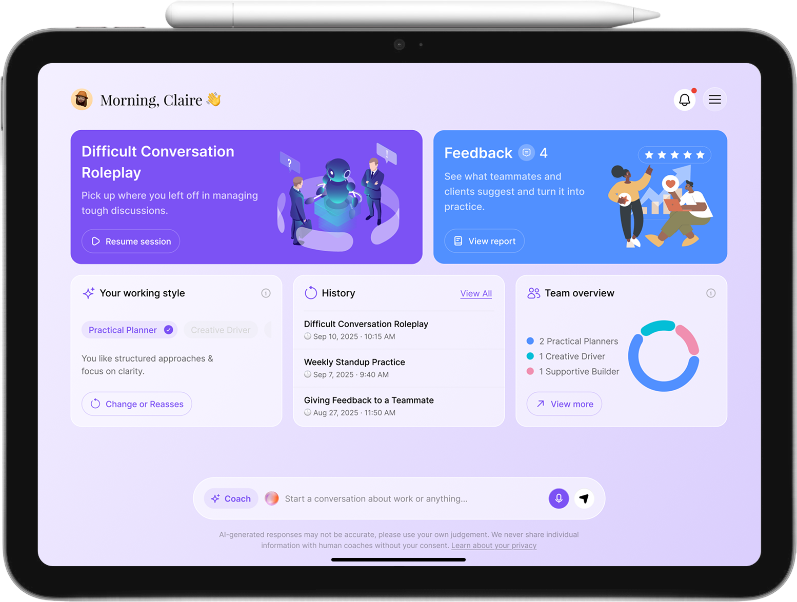 ThriveLoop AI Product Dashboard